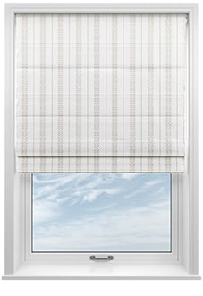 Laurel Stripe, Taupe - Motorised Roman Blind